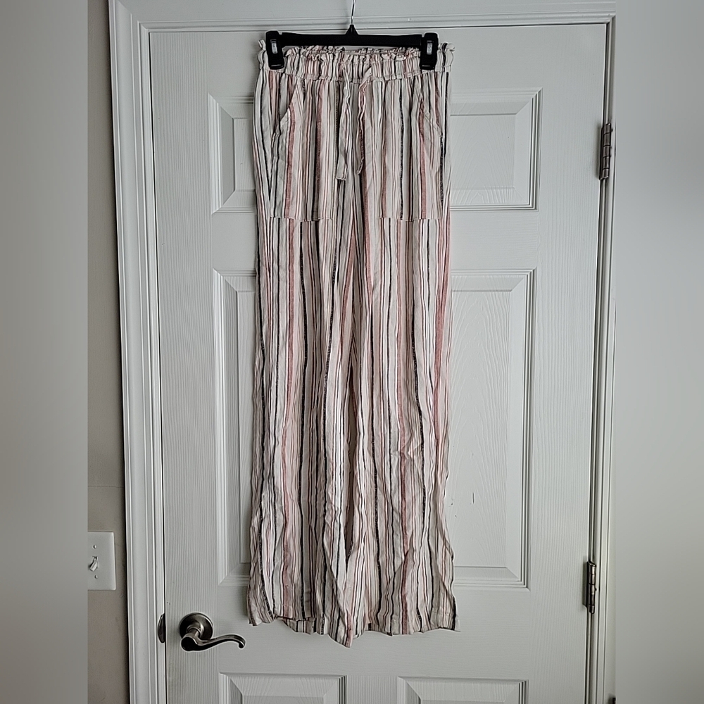 SO Women's Striped Linen Pants